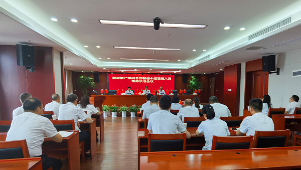 王思軍出席徽鹽地產(chǎn)集團(tuán)總部新任中層管理人員任前集體談話會(huì)議